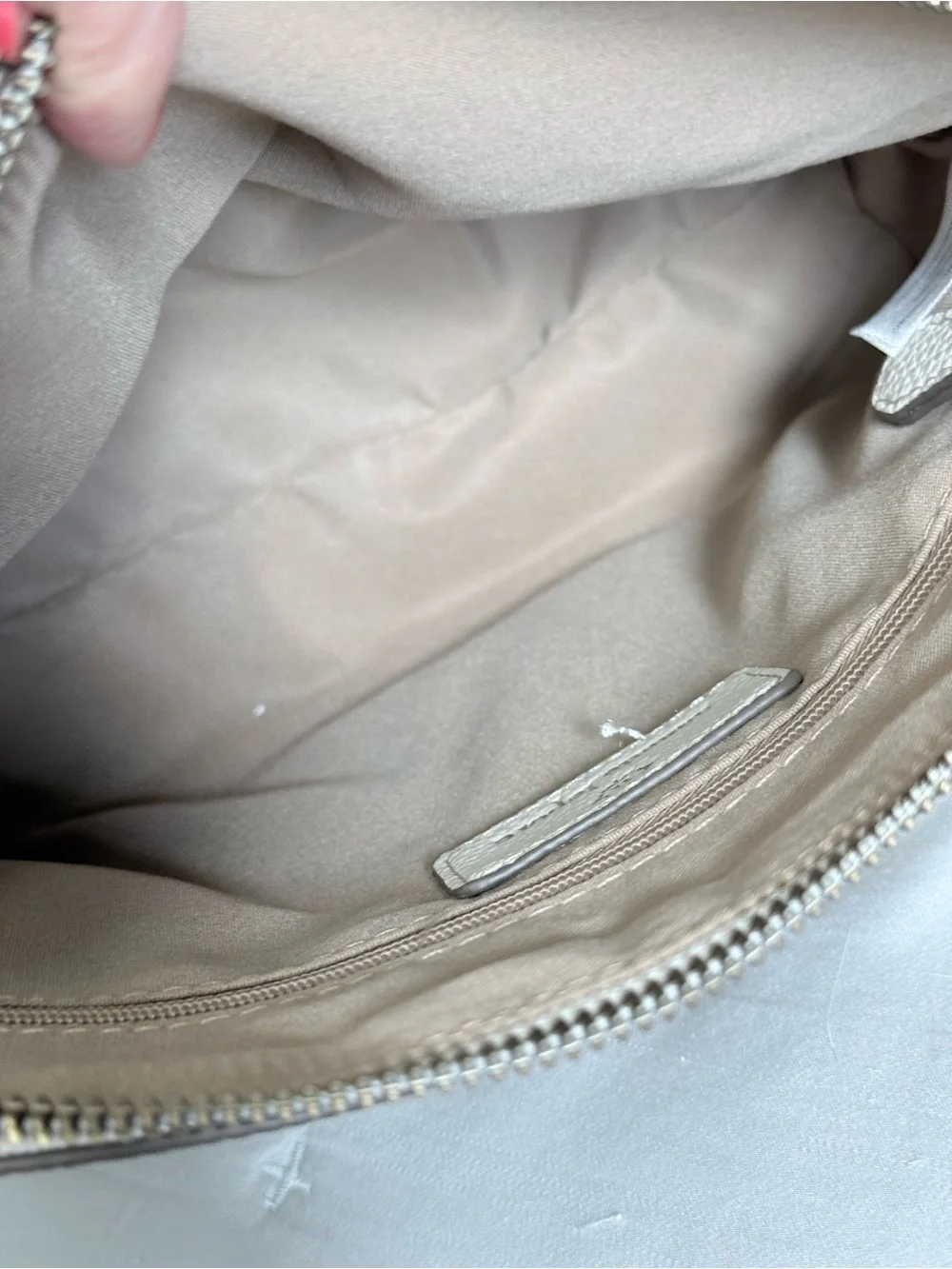 Nanette Lepore White Crossbody Bag with Gold Chain